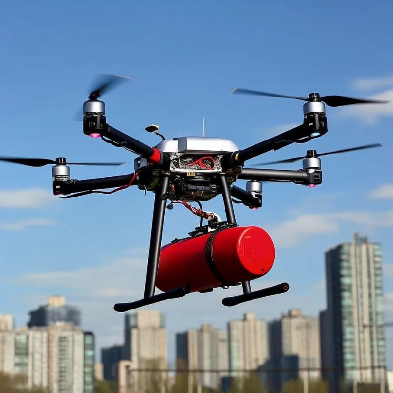 Firefighting Drone, rotary wing drone, wildfire control